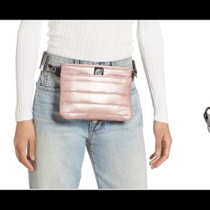 Think Royln Convertible Pearl Blush Nylon Bag